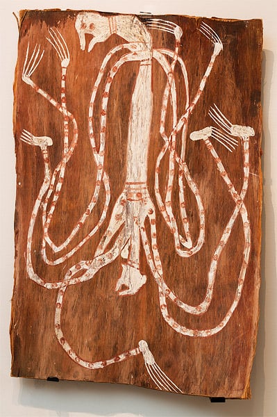 namatburu bark painting of a spirit