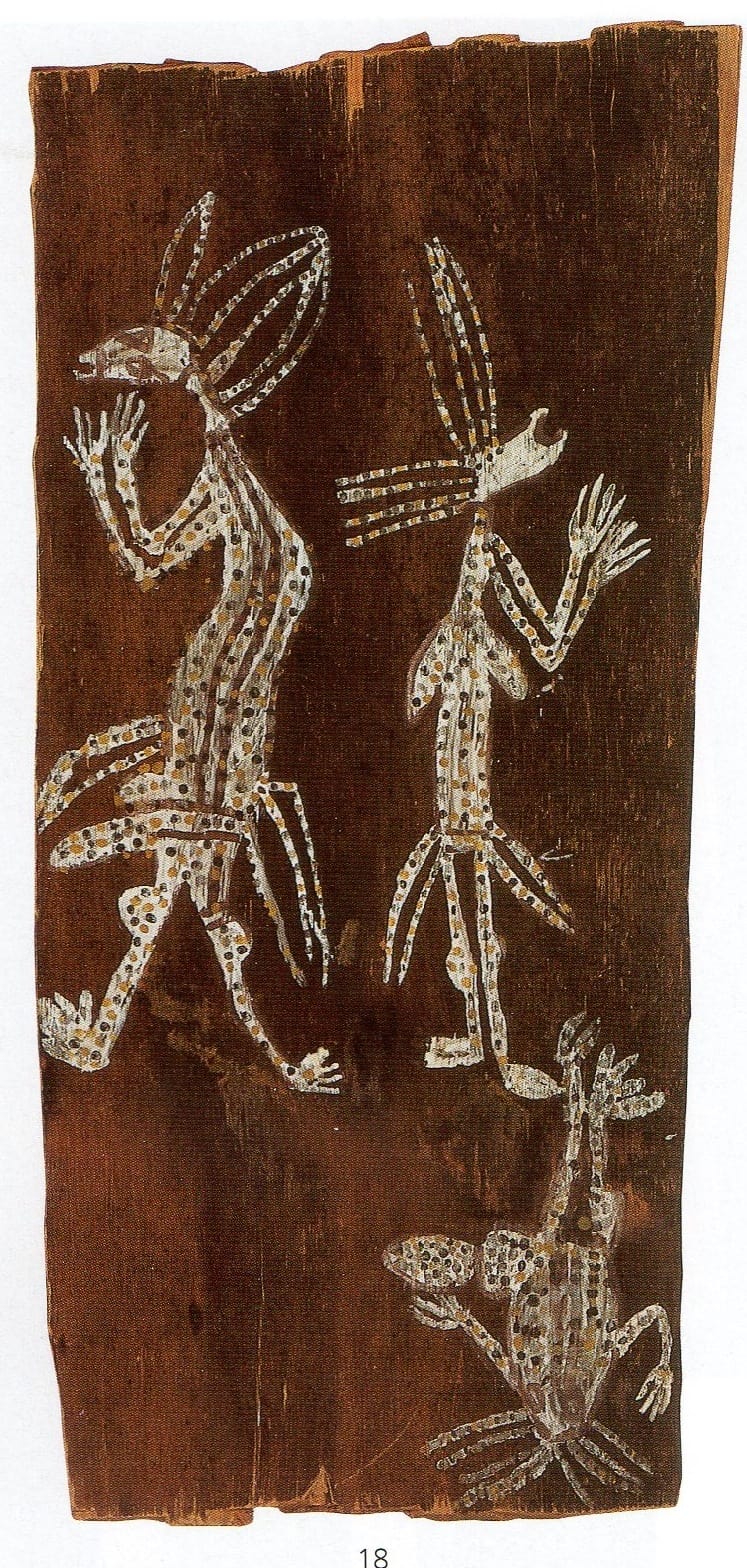 MANDIDI bark painting of two spirits