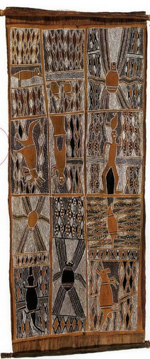 MUNGARRAWUY YUNUPINGU aboriginal bark painting