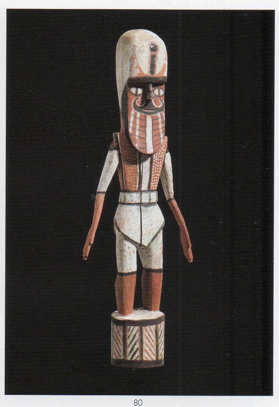 figure with jointed arms by Mani Luki Wommatakimmi