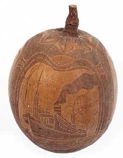Jack Wherra carved Boab nut