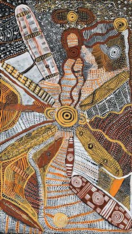 aboriginal art by Johnny Warangkula Tjupurrula