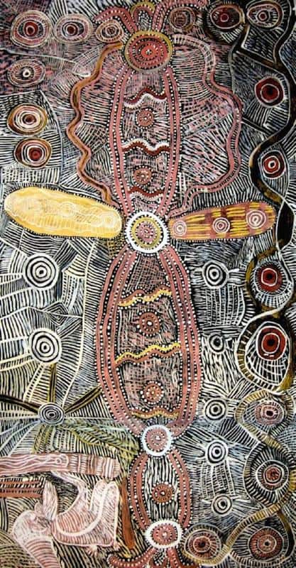 aboriginal art by Johnny Warungula Tjupurrula