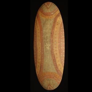 Painted Aboriginal shield