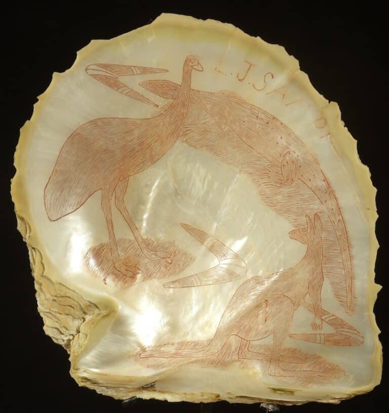 Engraved Pearlshell By L. J. Sampi | Broome Pearl Shell