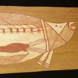 Fish Aboriginal Bark Painting