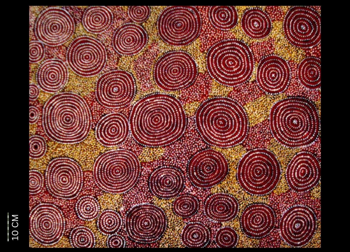 Untitled, 1981 Australian Aboriginal painting by John Kipara Tjakamarra titled Men and Women 1972