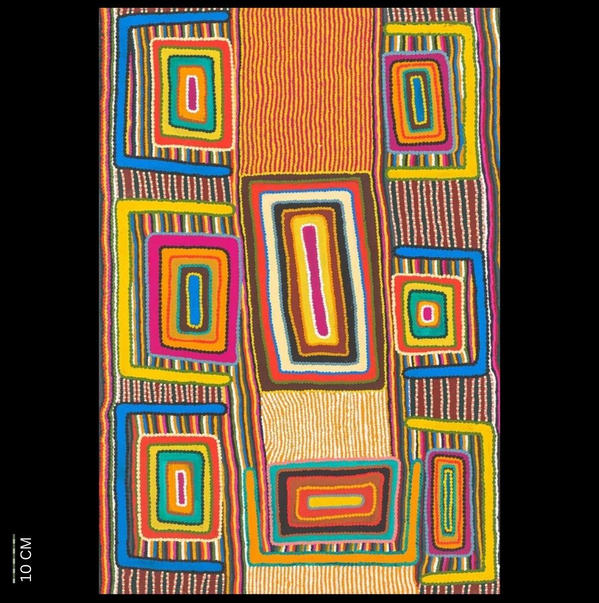 Lurrnpa Wirrimanu (2002) Australian Aboriginal painting by John Kipara Tjakamarra titled Men and Women 1972