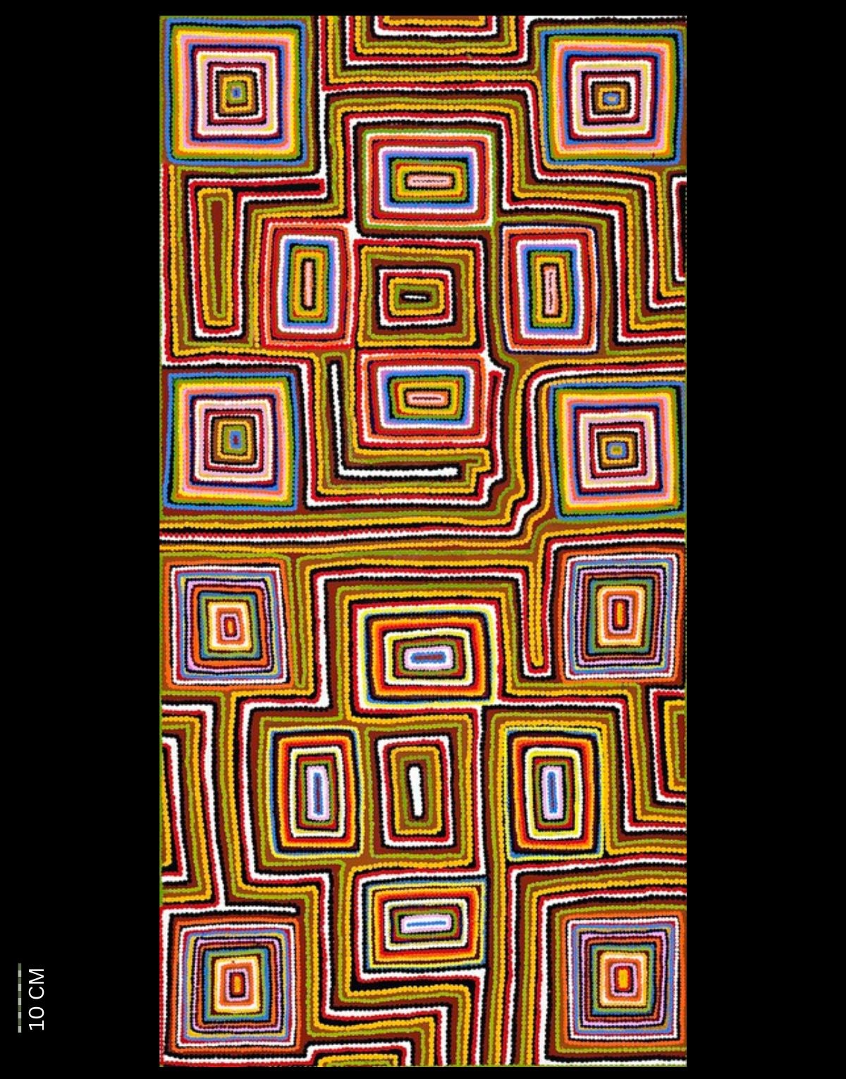 Luurnpa, 2004 Australian Aboriginal painting by John Kipara Tjakamarra titled Men and Women 1972