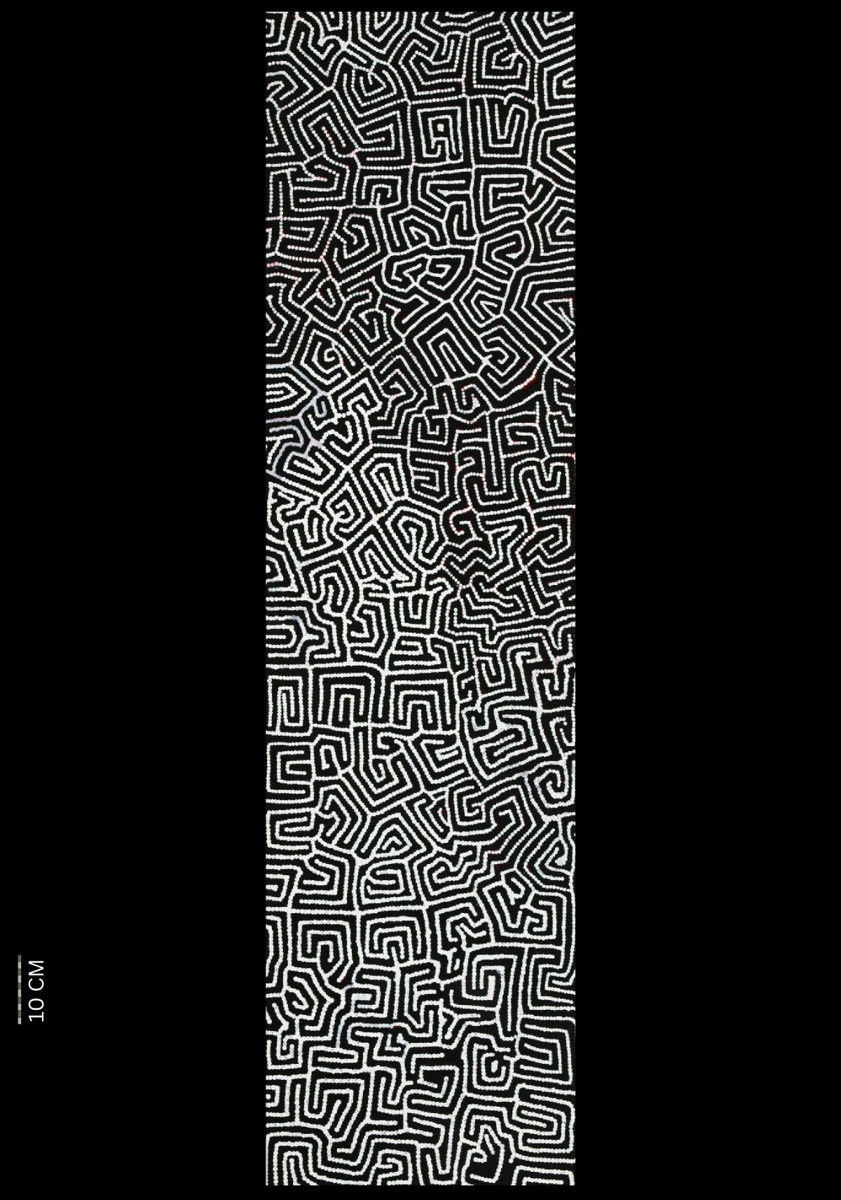 Tingari Cycle, 1997 Australian Aboriginal painting by Timmy Payungka Tjapangati titled Cave story painted in 1971