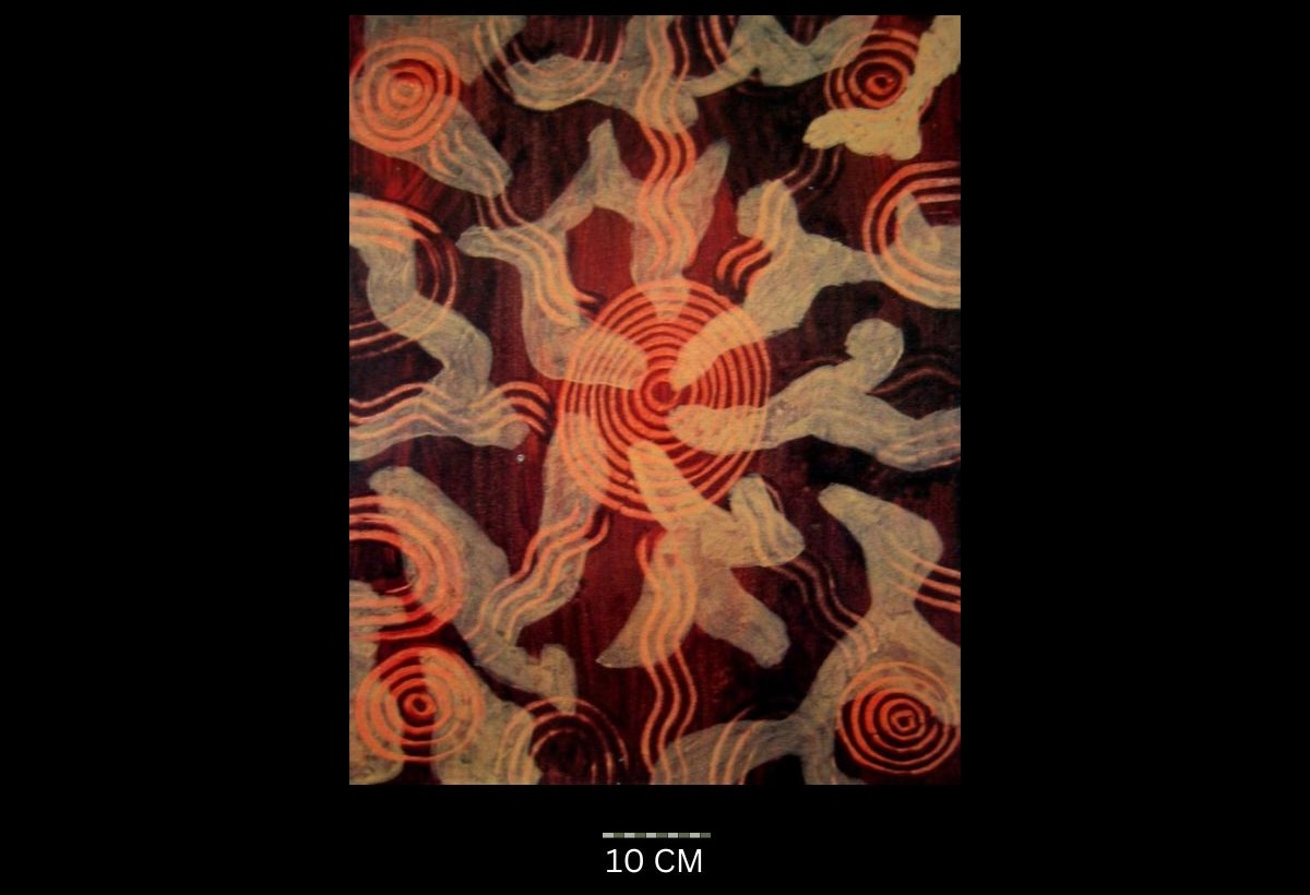 Women Sitting Around a Fire at Sunset Tim Leura Tjapaltjarri