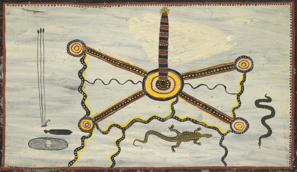 Kaapa Mbitjana Tjampitjinpa artwork Goanna Corroboree at Mirkantji