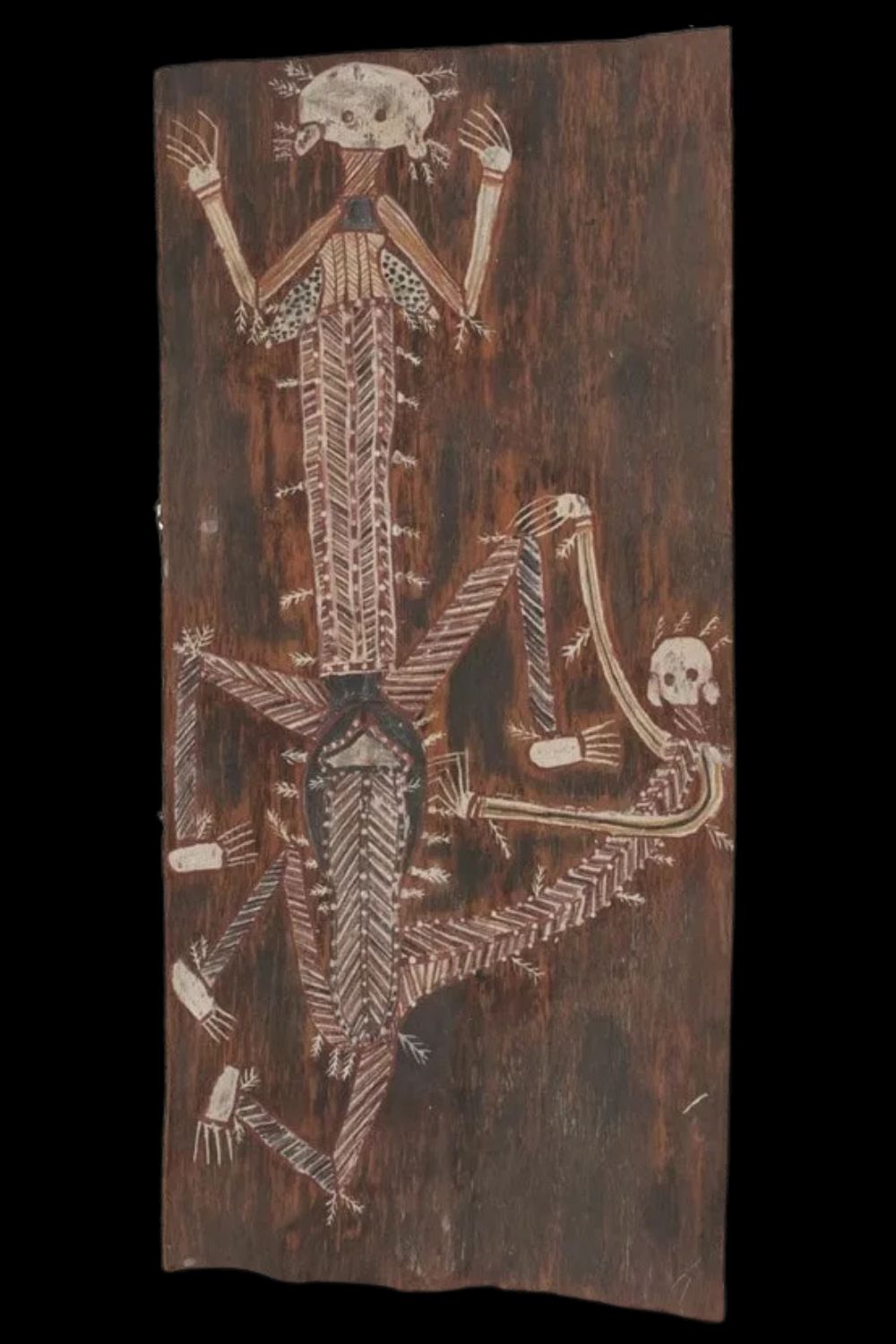 Paddy compass namatbara bark Bark painting of a couple having sex by Paddy Compass Namatbara