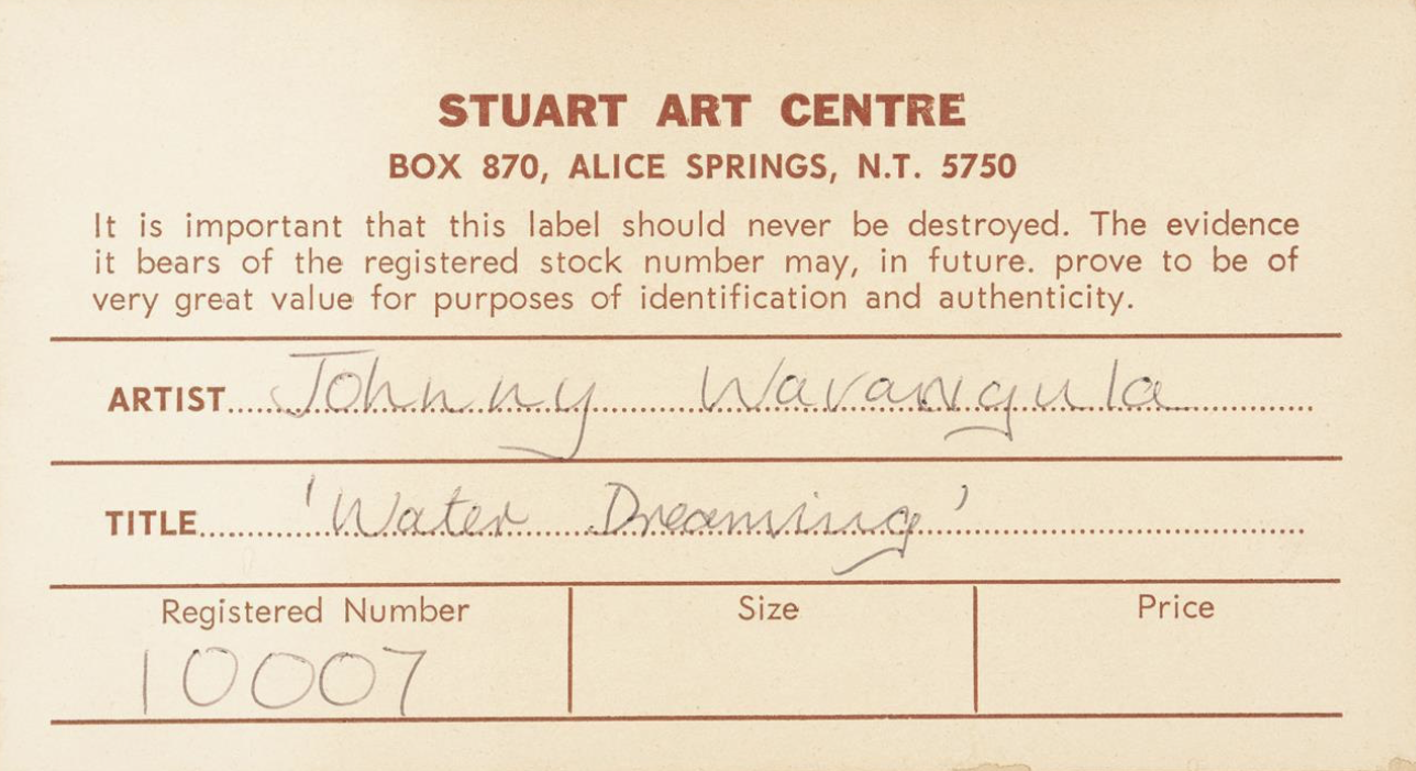 Stuart Art Cenrre Label