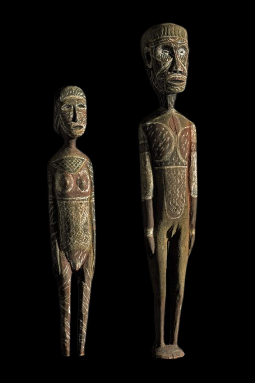 Tiwi island sculptures by Benedict Munkara