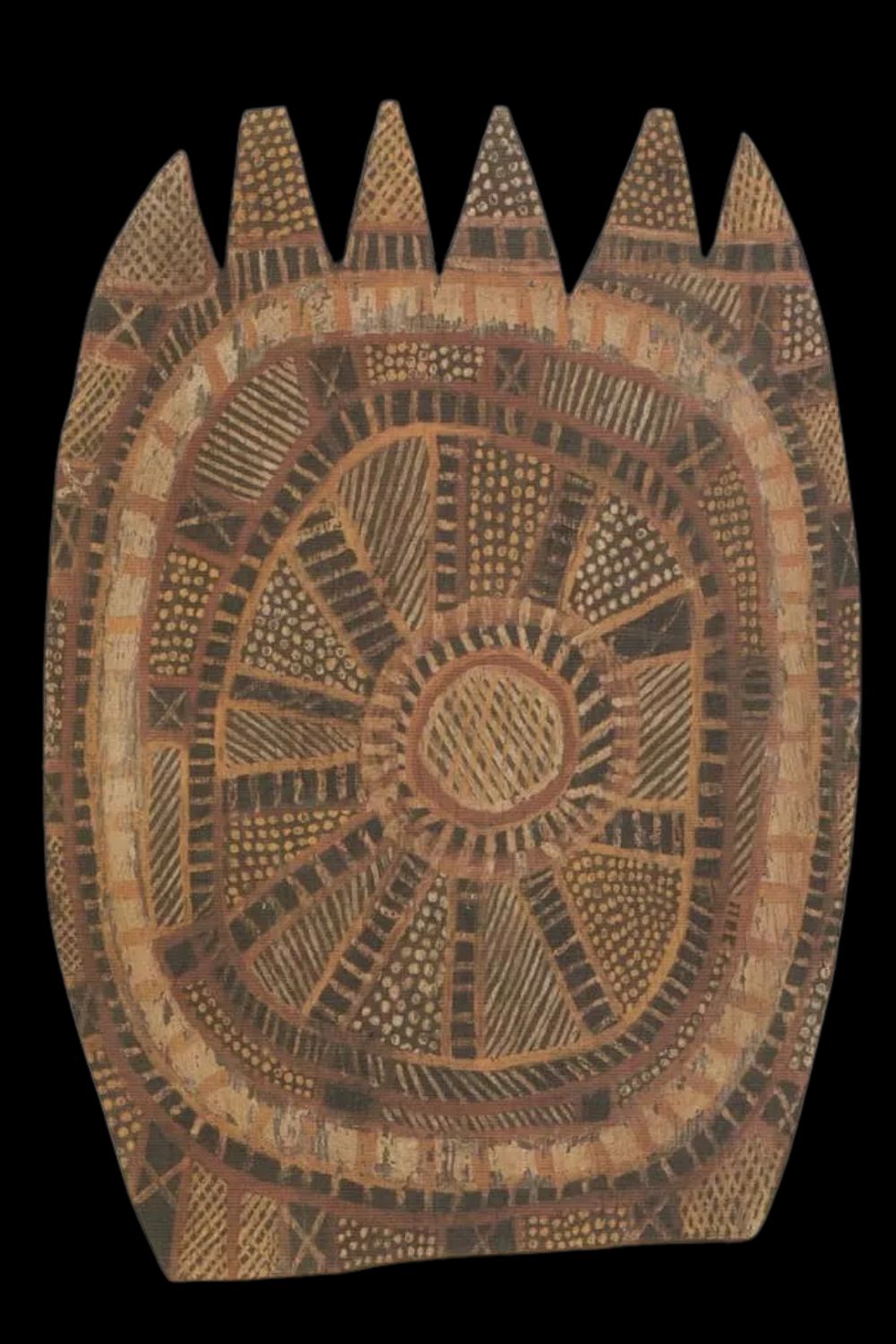 Aboriginal bark painting from the Tiwi Islands by Black Joe Wombadiemeri