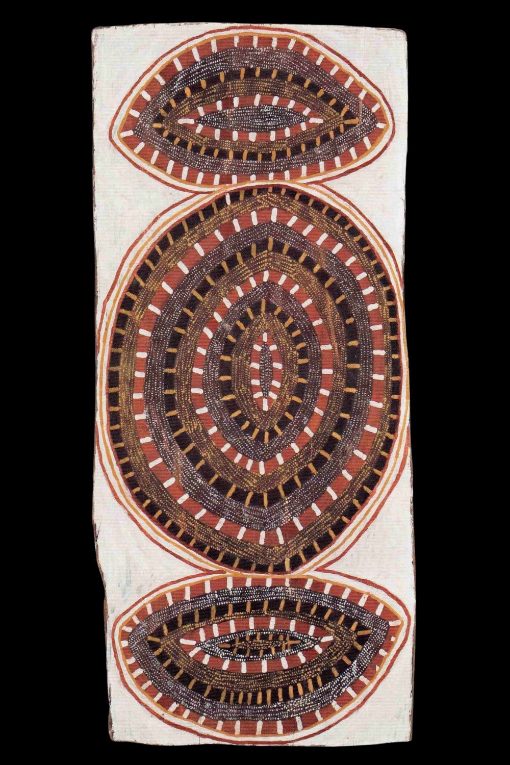 Deaf Tommy Mungatopi-4 Aboriginal bark painting from the Tiwi Islands by Deaf Tommy Mungatopi