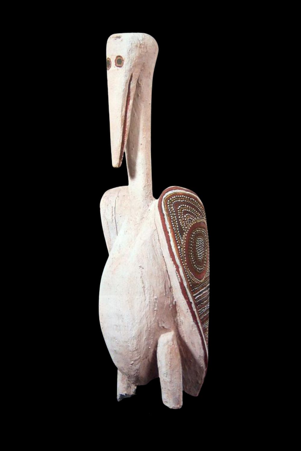 Declan Apuatimi carving of a pelican