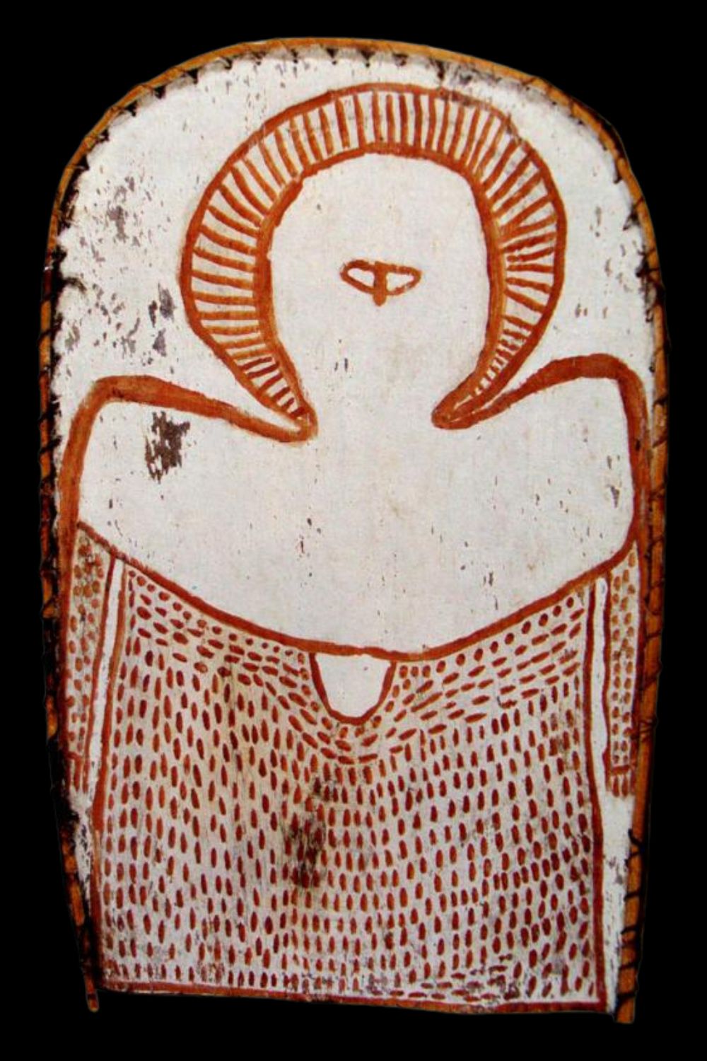 aboriginal bark painting by Jack karadada Wandjina painting