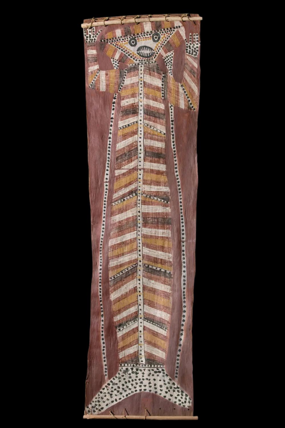 Aboriginal painting of a Yawkyawk by Mick kubarrku