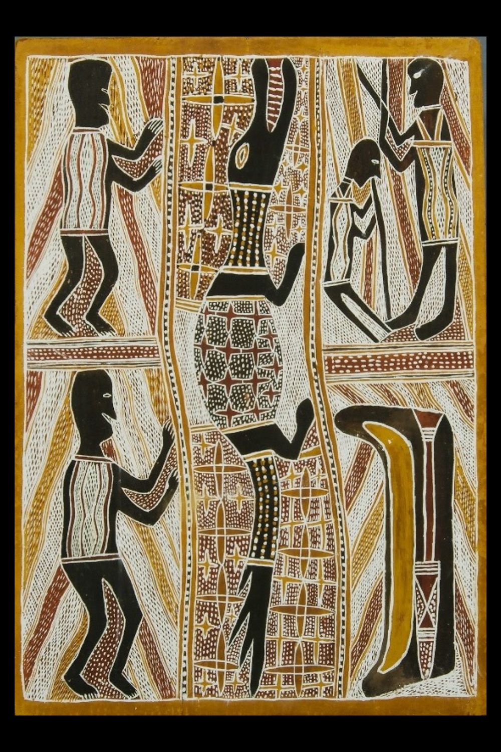 Indigenous Australian painting by Narritjin Maymuru, of the Manggalili Milky Way Story, C1968