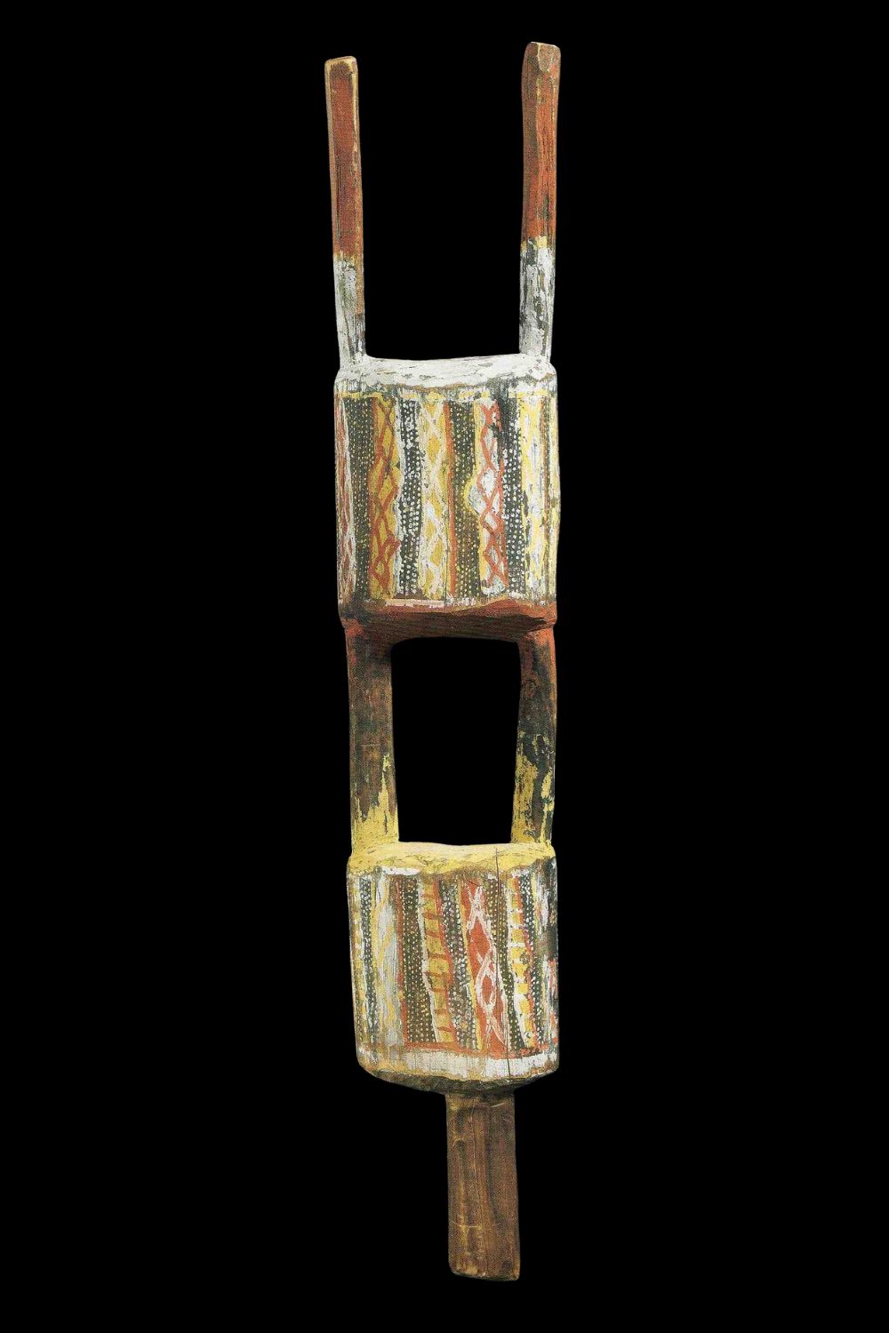 Pukumani Pole by deaf Tommy Mungatopi Carved and painted burial pole or Pukumani Pole by deaf Tommy Mungatopi