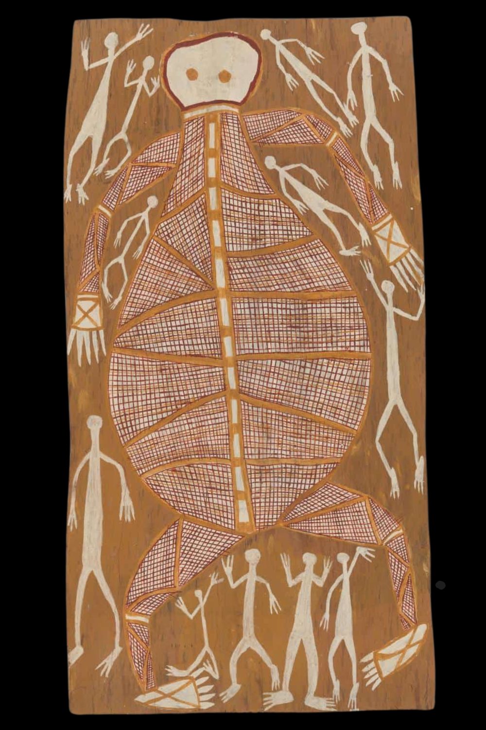 January Nangunyari Namiridali Aboriginal Bark painting depicting LumaLuma