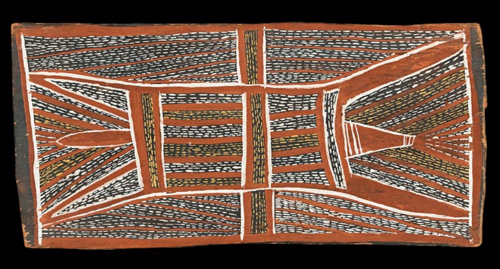 painting of the North West wind totem by Jabarrgwa (kneepad) Warrabadalumba