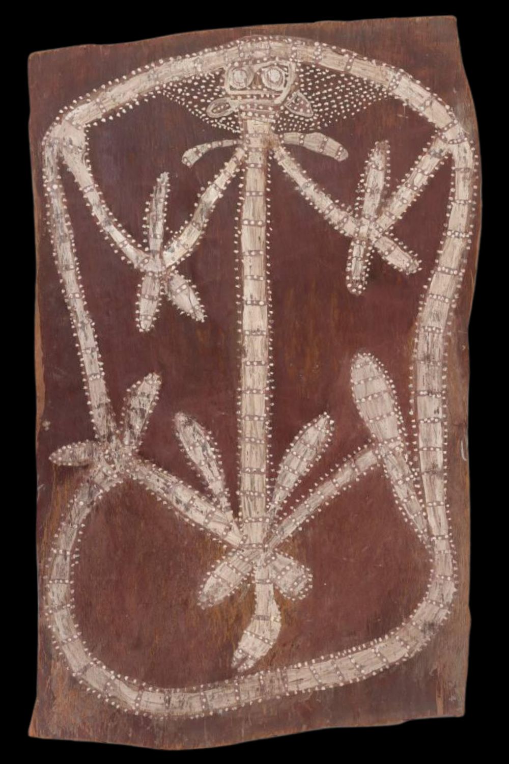 Aboriginal bark painting by an unknown artist