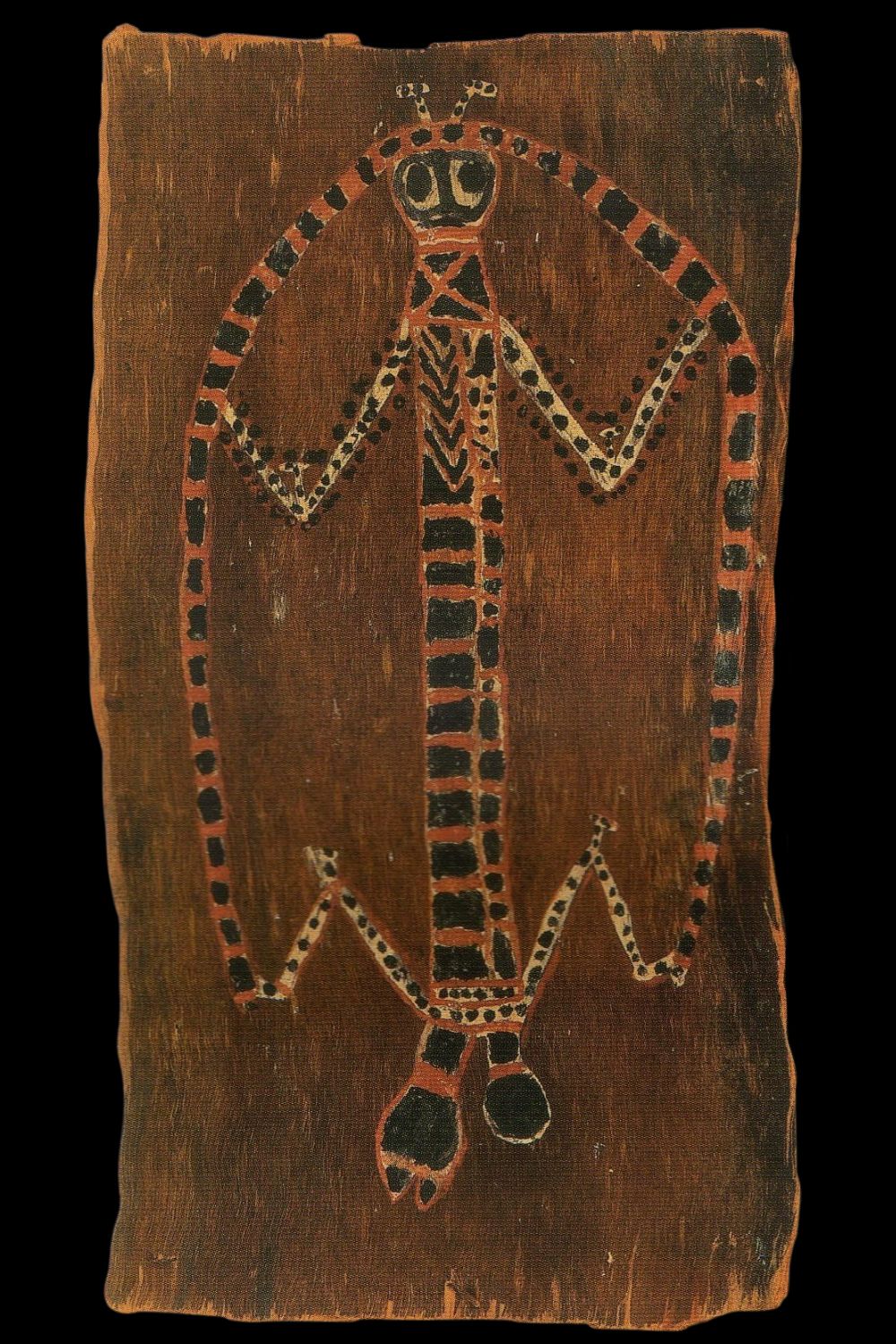 Nym Djimurrgurr bark painting of Namarrkon