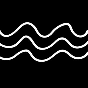 Aboriginal art symbol showing horizontal wavy lines representing running water, smoke, mist, or flowing energy.