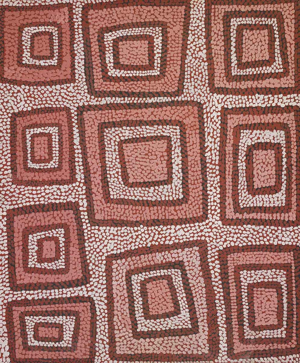 Tingari painting using squares instead of concentric circles
