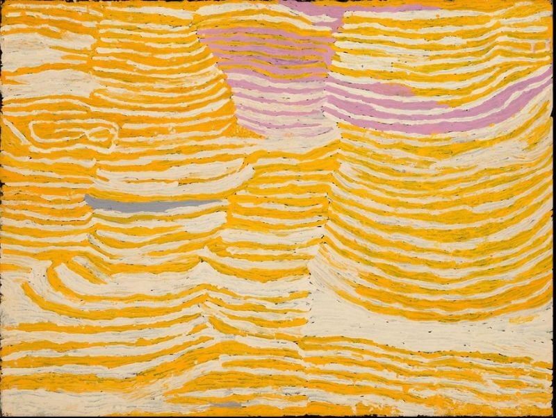 Lupulnga by Makinti Napanangka, 2004, synthetic polymer paint on Belgian linen, 121.5 × 92 cm.