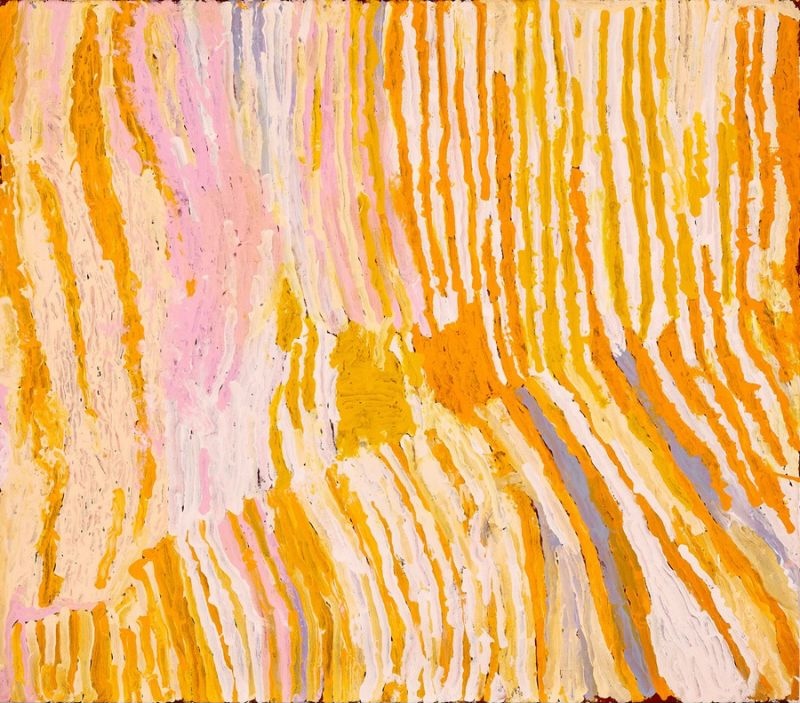 Lupulnga by Makinti Napanangka, 2008, synthetic polymer paint on linen, 117 × 121 cm.