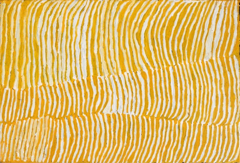 Lupulnga by Makinti Napanangka, 2001, synthetic polymer paint on linen, 91 × 61 cm.