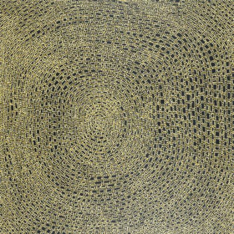 Dorothy Napangardi Karntakarangu Tjukurrpa 2000 acrylic on Belgian linen featuring concentric dotted formations representing the Women's Dreaming at Mina Mina.
