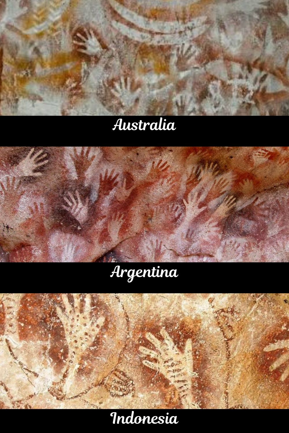 Is Aboriginal Art the Oldest in the World?Comparison of prehistoric negative hand stencil rock art from Australia, Argentina and Indonesia showing a shared ancient painting tradition.