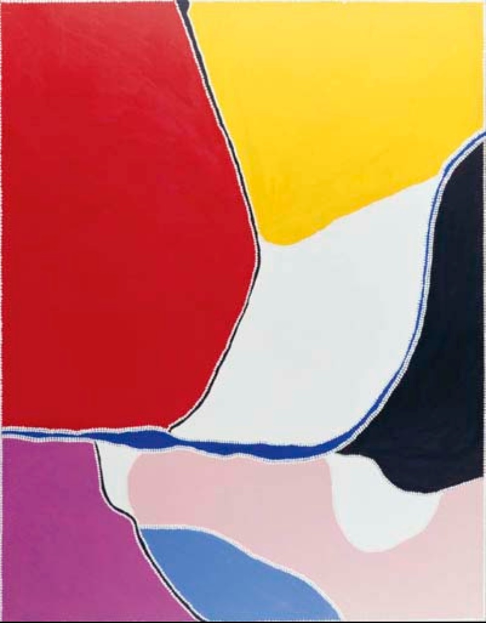 Freddie Timms painting of East Kimberley Country in bold fields of colour