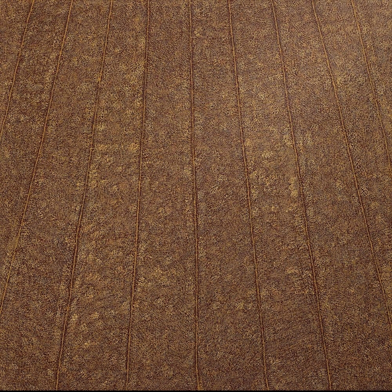 Kathleen Petyarre’s My Country – Bush Seeds, 2004, with long parallel lines running through dense golden-ochre fine dotting on a dark ground.