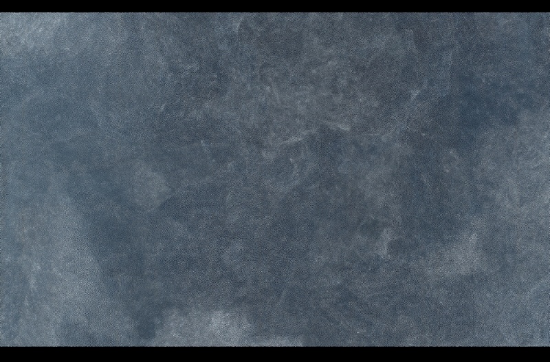 Bush Plum painting by Angelina Pwerle, with extremely fine pale marks forming subtle cloud-like patterns across a deep blue-grey ground.