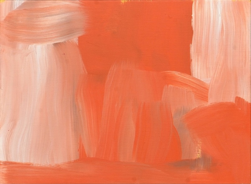 Emily Kame Kngwarreye’s Final Series, 1996, with broad translucent strokes of orange, salmon and pale pink forming large overlapping fields of colour.