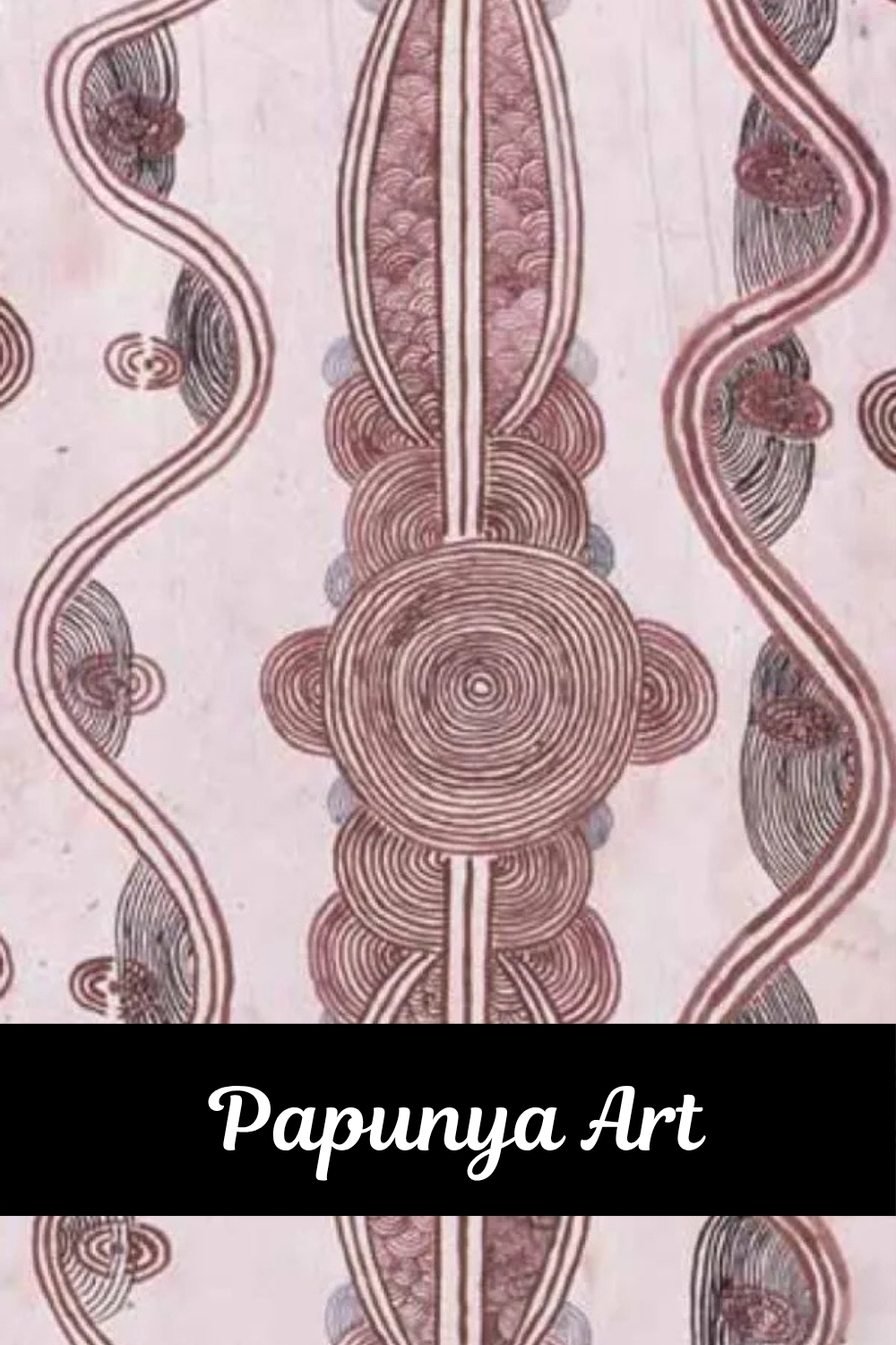 Papunya Art – early Western Desert Aboriginal painting with concentric circles and traditional geometric designs.